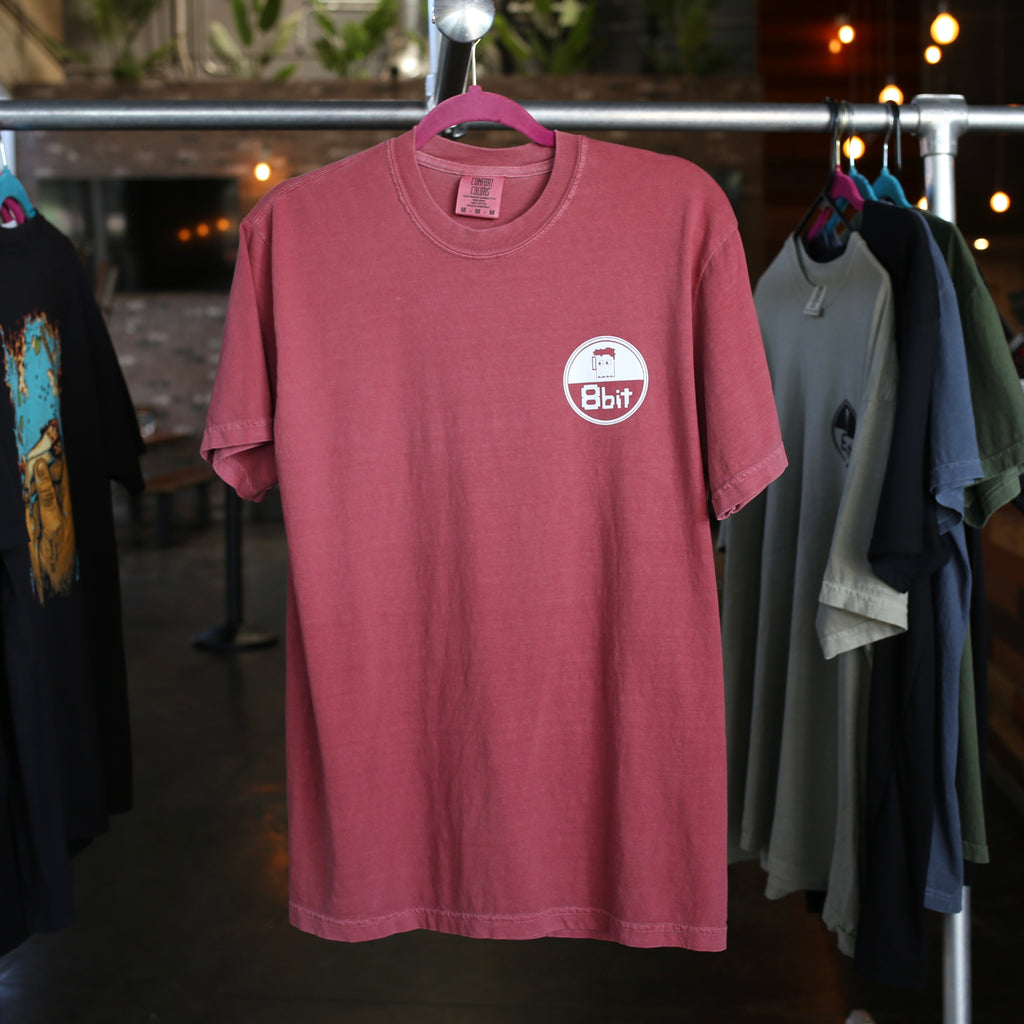 Circle 8 Bit Mug Tee - Brick Red