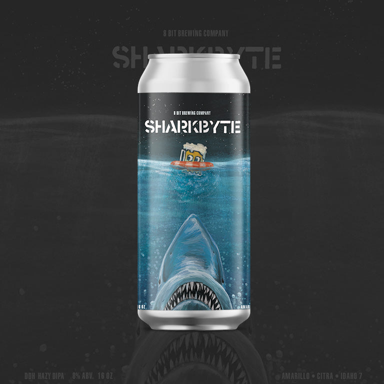 8 Bit  Sharkbyte Hazy DIPA 4-pack  (Copy) - 8 bit Brewing Company